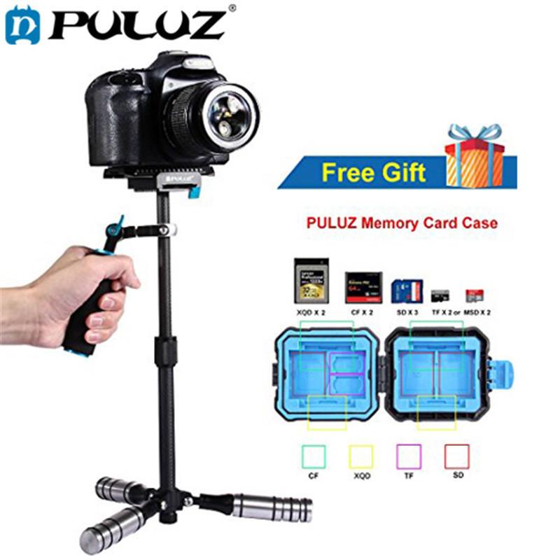 

Stabilizers PULUZ Mini Handheld Stabilizer Carbon Fiber Steadicam For DSLR Video Camera Portable Light Steady Cam Better Than S40 S60T