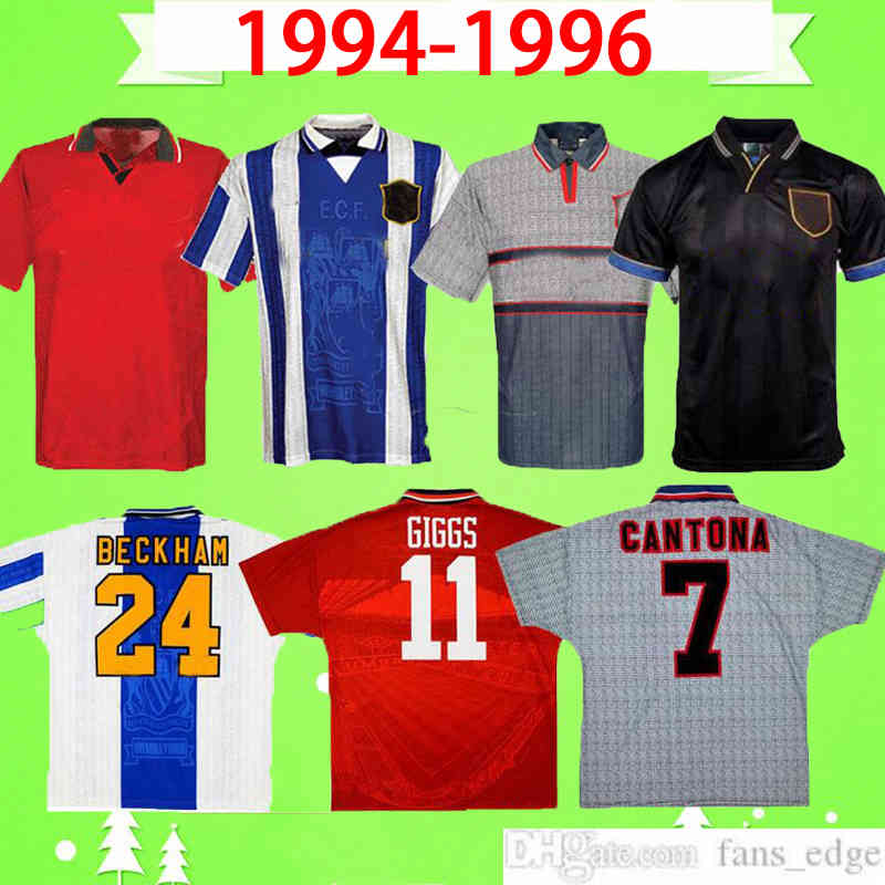 

Manchester 1994 1995 1996 soccer jersey retro home away 94 95 96 man BUTT GIGGS utd RONALDO #24 BECKHAM KANCHELSKIS CANTONA football shirt top uniform, Black;yellow