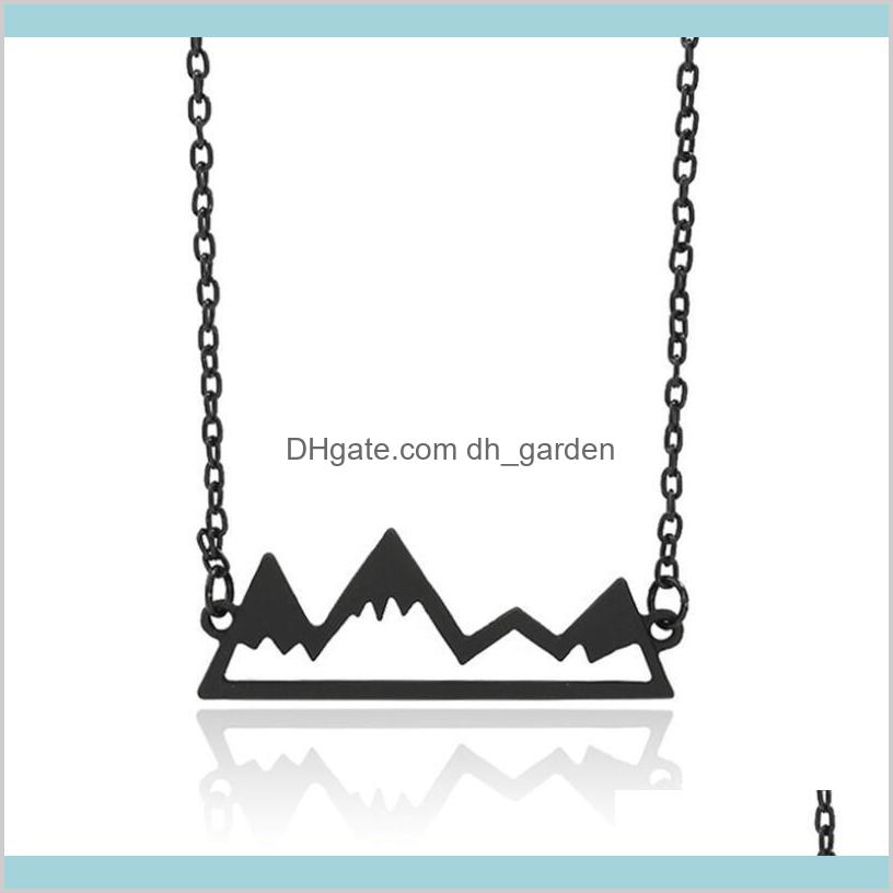 

Necklace Minimalist Top Snowy Hiking Outdoor Travel Jewelry Mountains Climbing Gifts Goldsilver Chains 1Xrei Necklaces 2Kv5S