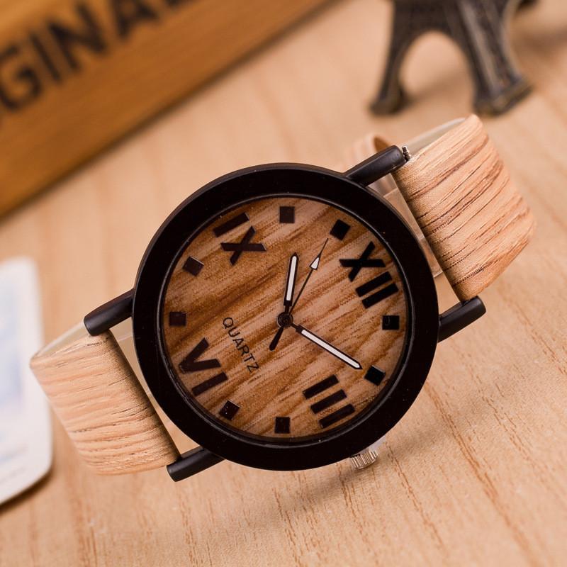 

Wristwatches Trending Products Mens Watches Retro Wooden Fashion Casual Quartz Wristwatch Roman Numerals Wood PU Leather Watch Stocks, 151126