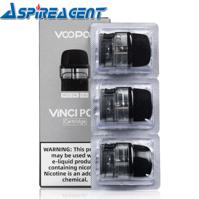 

VOOPOO VINCI Pod Kit Replacement Cartridges 2ml with Integrated 0.8ohm Coil Magnetic Connection 3pcs/pack