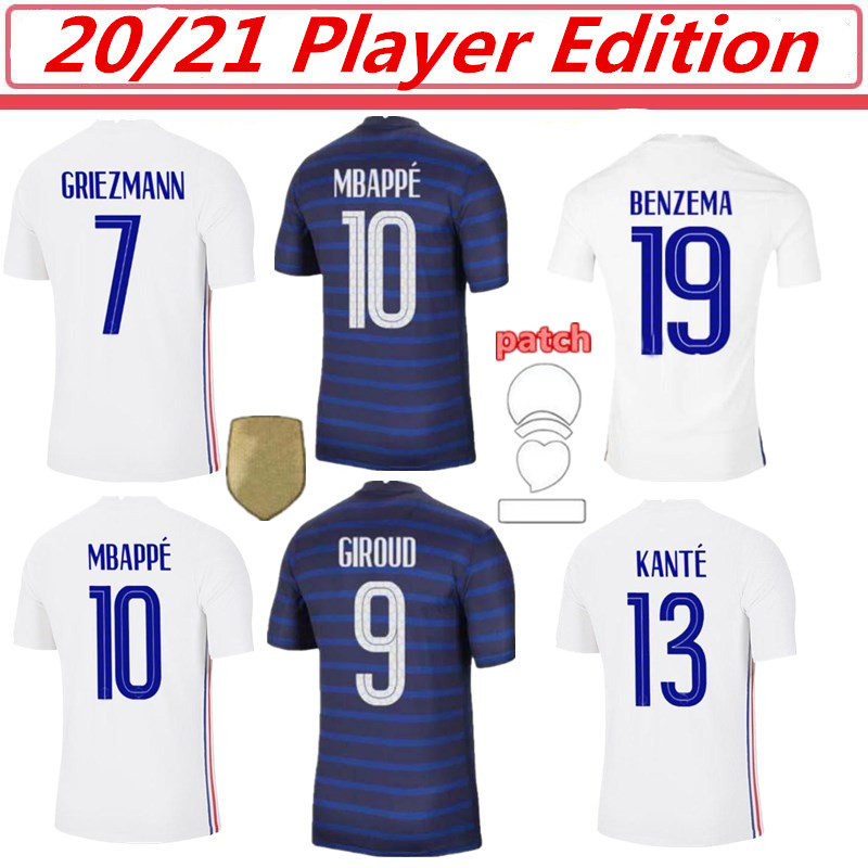 

2021 GRIEZMANN soccer jersey POGBA GIROUD FRANCE KANTE Maillot de foot equipe Maillots football shirt uniforms la men Adult player version, Black;yellow