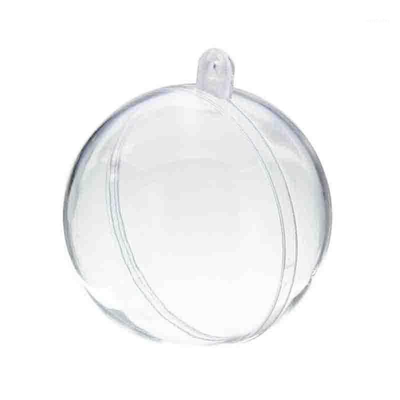

Party Decoration 20Pcs Christmas Tress Hanging Decorations Ball Transparent Open Plastic Ornament Kids Favors Supplies