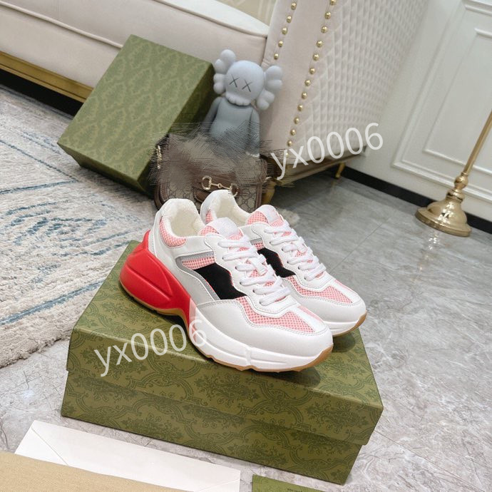 

2022 New Low Casual shoes Rhyton 35-45 top Sneaker designer Plaid pattern Platform Classic Suede Leather Sports Skateboarding Shoes Men Women Sneaker hd210703, Choose the color