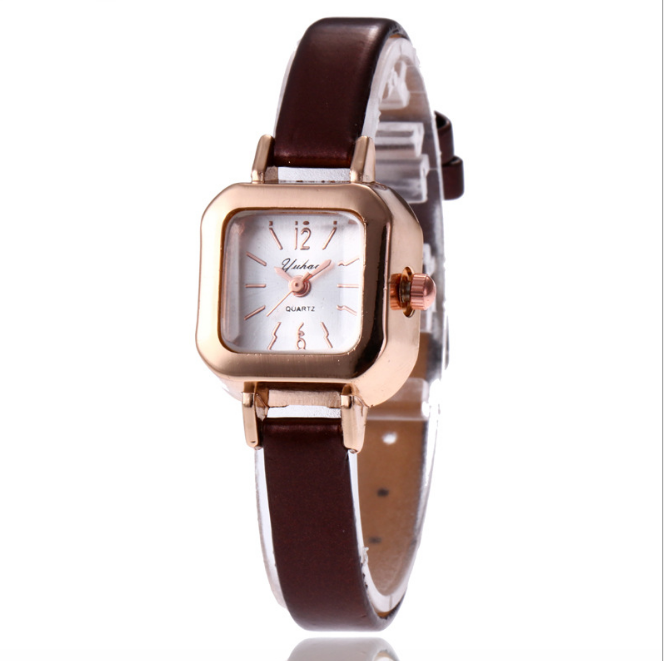

Retro Fashion Womens Students Watches Quartz Watch Multicolour Leather Strap Temperament Simple Dial Girls Wristwatches, No send watch for shipping