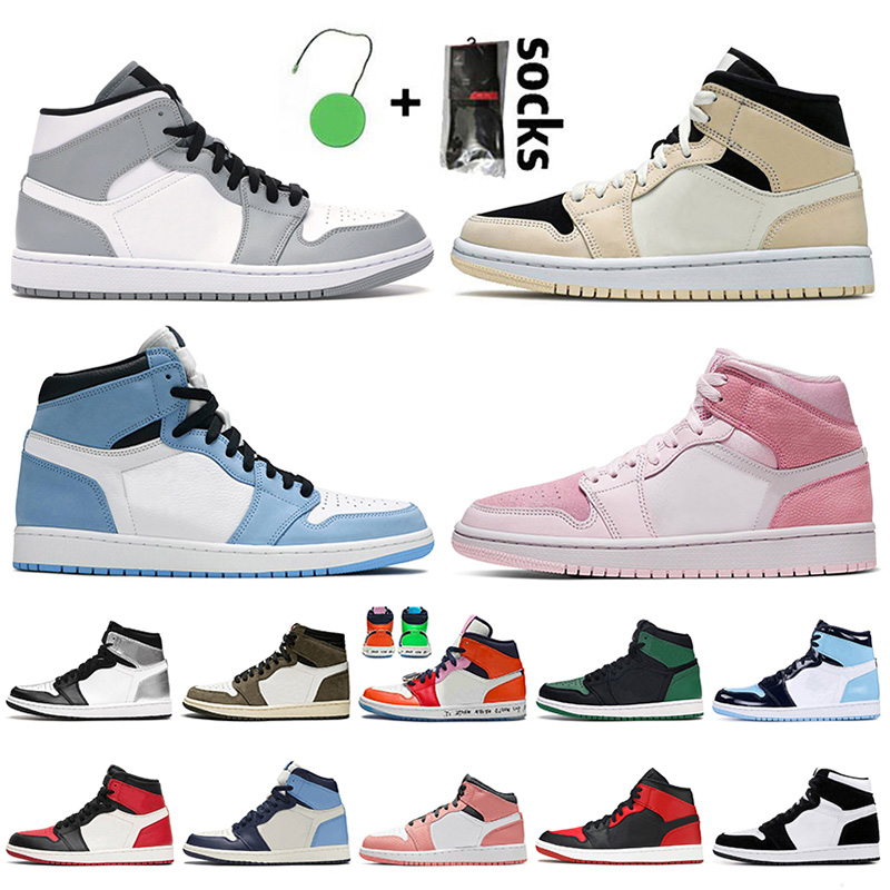 

Top Quality Basketball Shoes Jumpman 1 1s Barely Orange University Blue Digital Pink Dark Mocha Twist Men Sneakers Women Trainers, B11 shadow 2.0 36-47