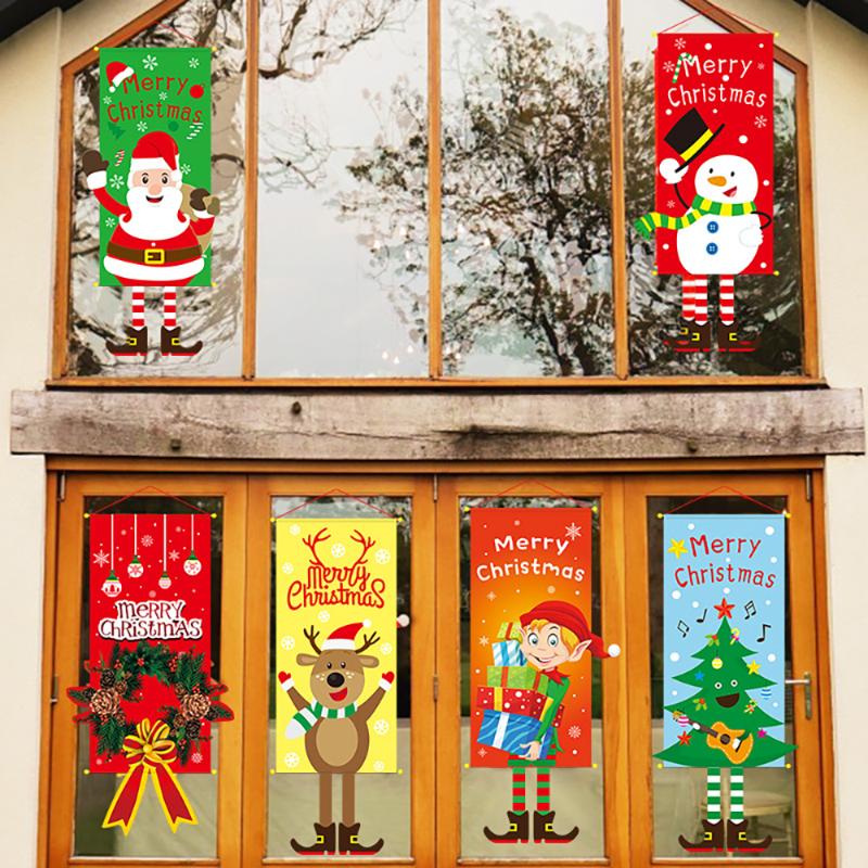 

Christmas Decorations 2021 Merry Porch Door Banner Hanging Ornament Decoration For Home Xmas Natal Noel Happy Year 2022