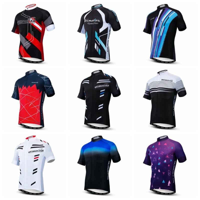 

Cycling Jersey Men Mountain Bike Pro MTB Bicycle Shirts Team Road Tops Sport Racing Ropa Ciclismo Clothing Red Black Jackets, Black;red