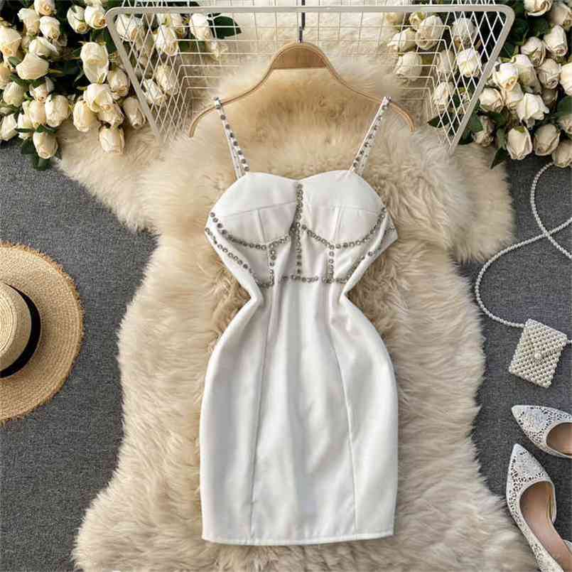 

Sexy Decoration Party Dress Women Fashion Summer Spaghetti Strap Sleeveless Slim Fit Mini Night Club Vestidos 210603, Gray