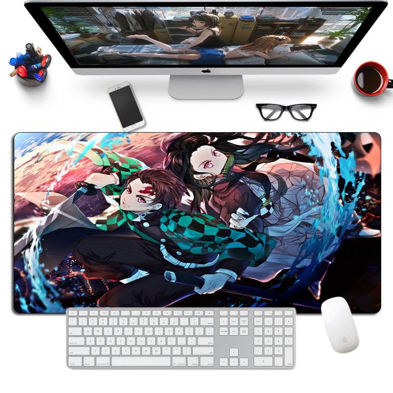 

Mouse Pads & Wrist Rests Fashion Demon Slayer Kimetsu No Yaiba Gaming Mousepad Large XL Anime Pad Gamer Locking Edge Otaku Computer Laptop D