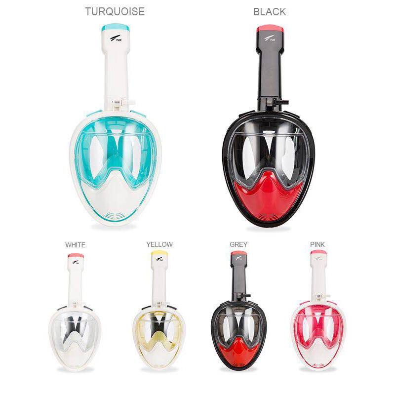 Ew Full Face Snorkeling Masks Panoramic View Anti-fog Anti-Leak Swimming Snorkel Scuba Underwater Diving Mask Compatible-image-688345713