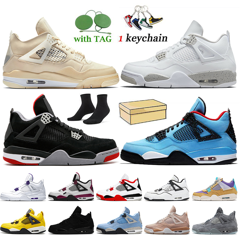 

Jumpman Jordan 4 Women Mens Basketball Shoes 4s Retro Jorden Off Sail White Oreo Bred Travis Scotts University Blue Fire Red Trainers Black Cat DIY Sports Sneakers, A9 taupe haze 40-47