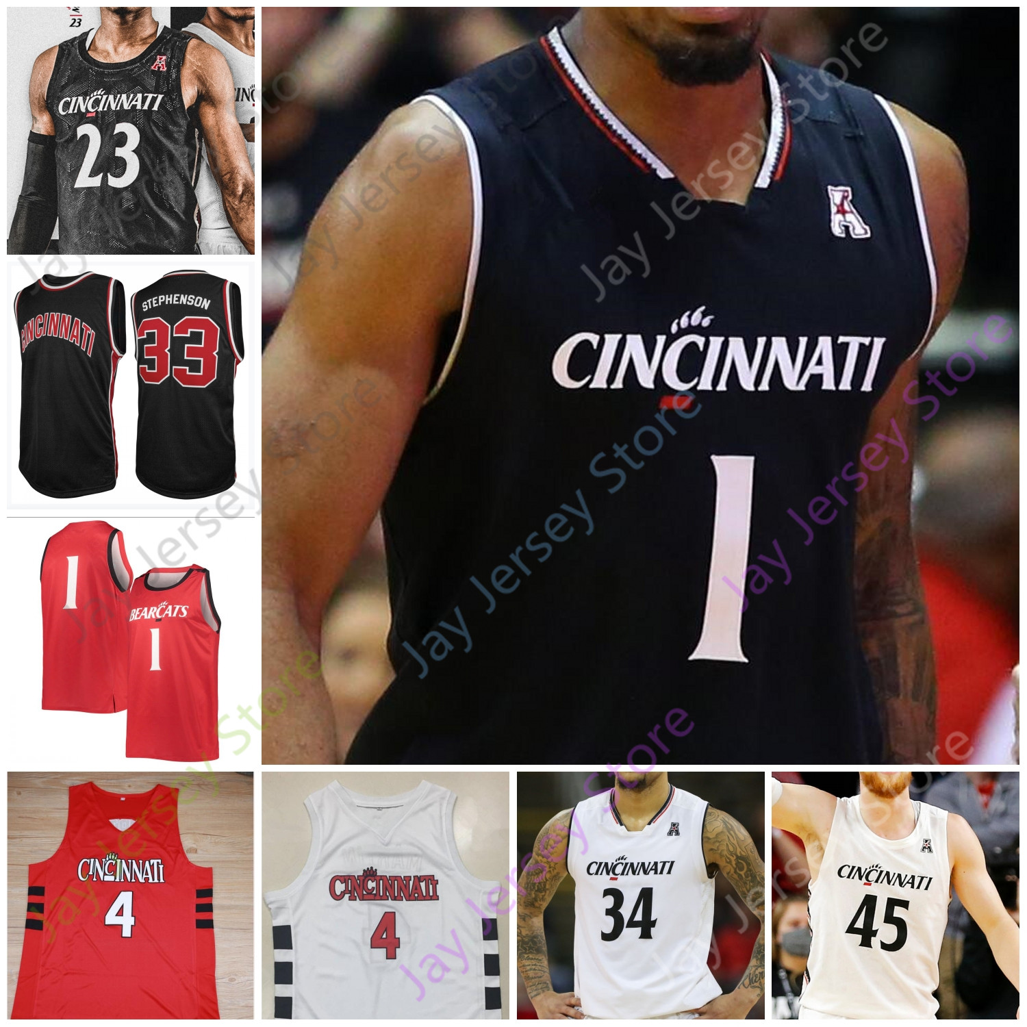 

Basketball Jerseys Cincinnati Bearcats Basketball Jersey NCAA College Mason Madsen Ody Oguama Viktor Lakhin Mike Saunders Hayden Koval Abdul Ado, White ii