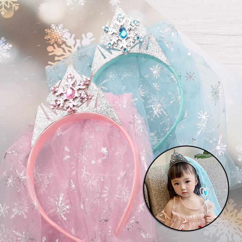 

Hair Clips & Barrettes Children's Sequined Big Crown Headband With Long Veils Fairy Stick Accessories Suitable For Girls Birthday Sceptre, Golden;silver