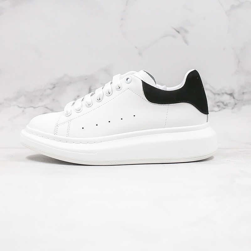 

High quality thick soled white designer shoes top leather sports black gray casual shoelace box, Customize