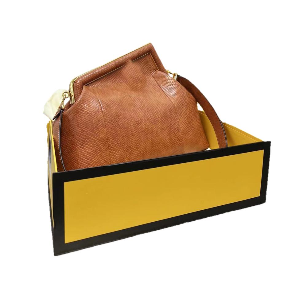 

first F-Shaped Buckle Python Print handbags clutch shoulder bags Crossbody purse lady purses card holder evening bag First messenger fending, Customize