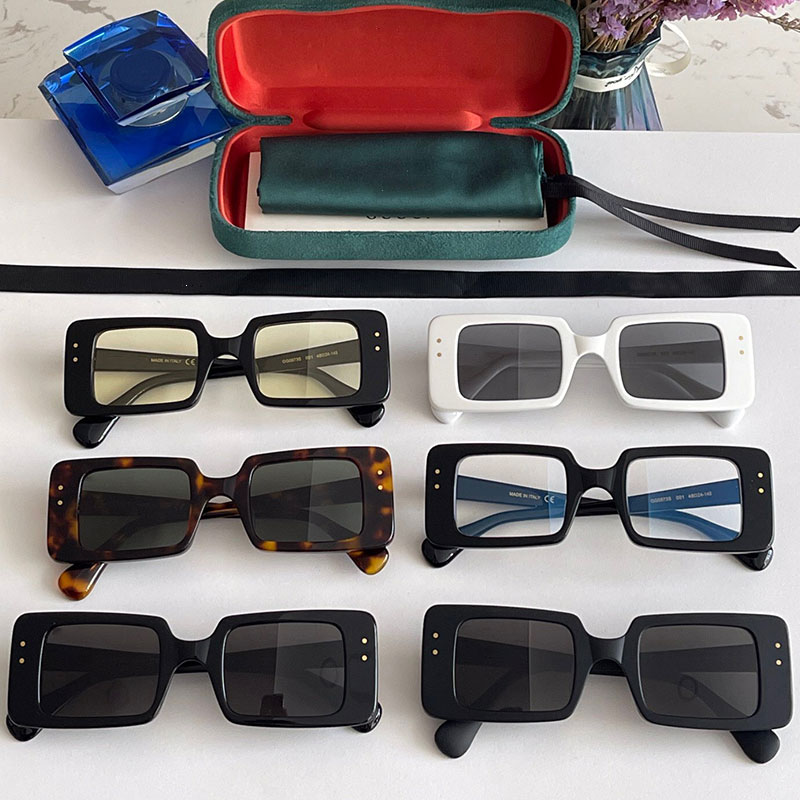 

Womens sunglasses G 0873s fashion personality small box luxury brand shopping all-match glasses classic black frame women beach vacation UV400 protection