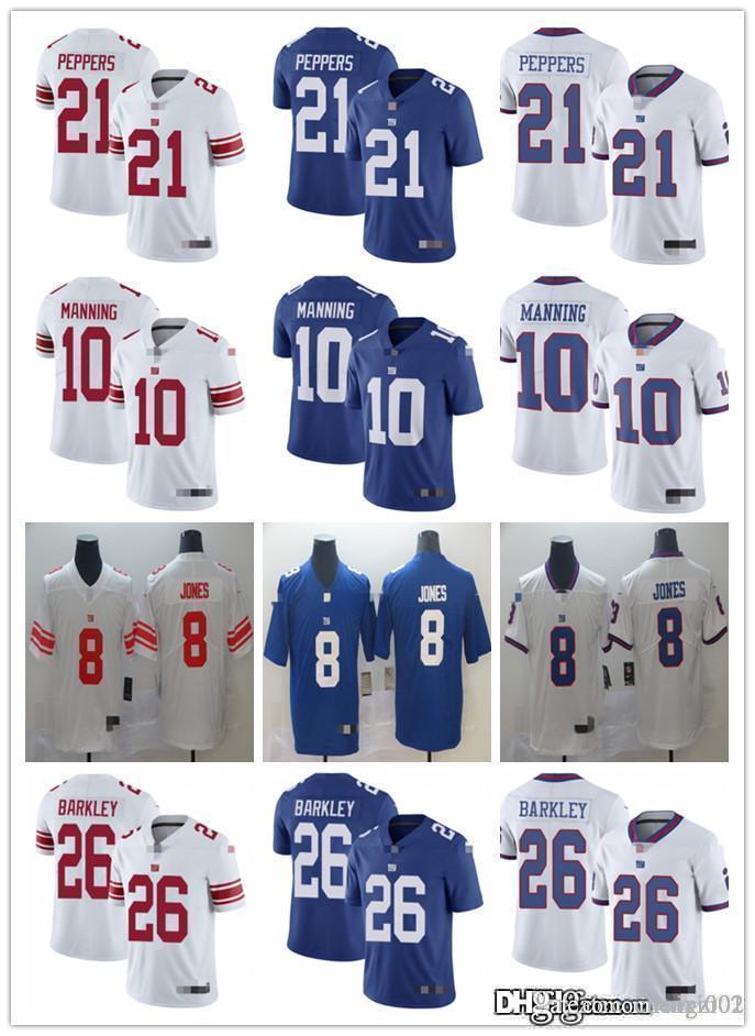 

Mens Womens Youth New York Giants 10 Eli Manning White 26 Saquon Barkley Blue 21 Jabrill Peppers Football Jersey 8 Daniel Jones, Black;red