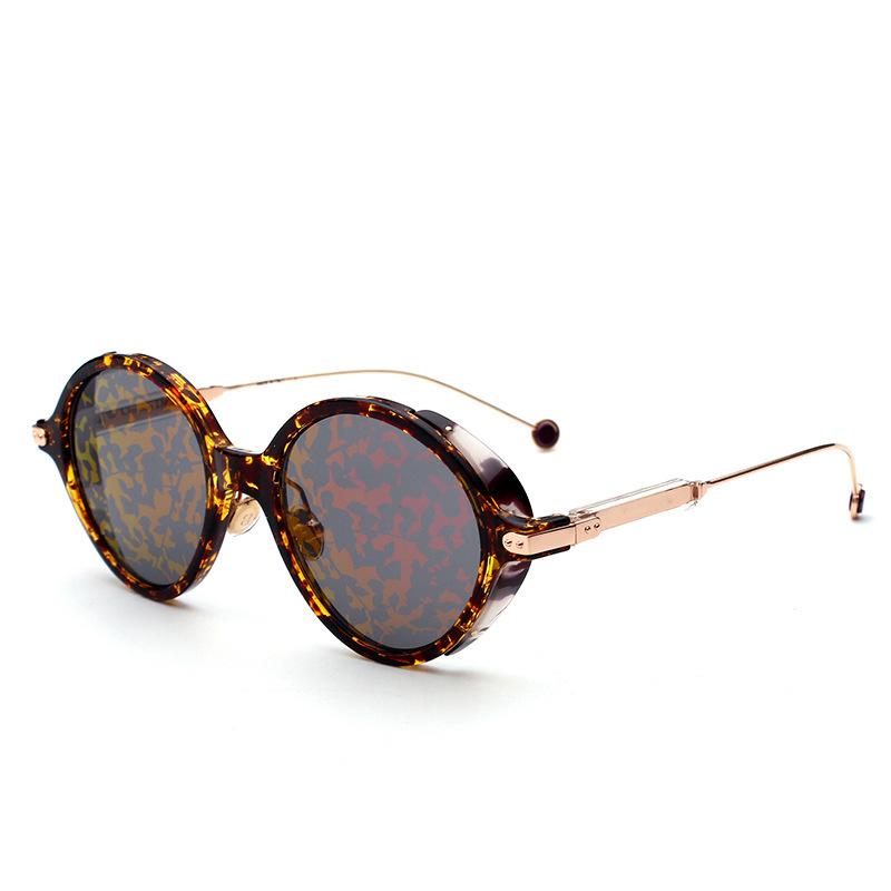 

Sunglasses Womens Round Umbrage Havana Brown Gold Mirror High Quality, White;black