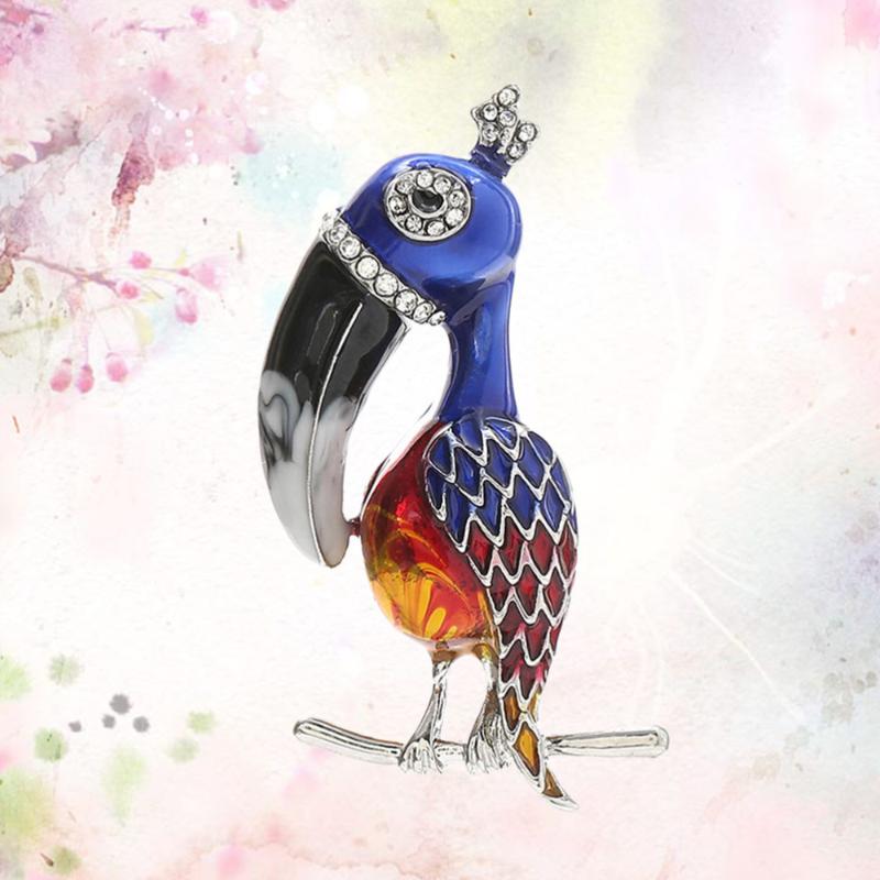 

Pins, Brooches 1PC Woodpecker Brooch Creative Shaped Clothes Clip Fashion Decor Simple Drop Oil Pi, Gray