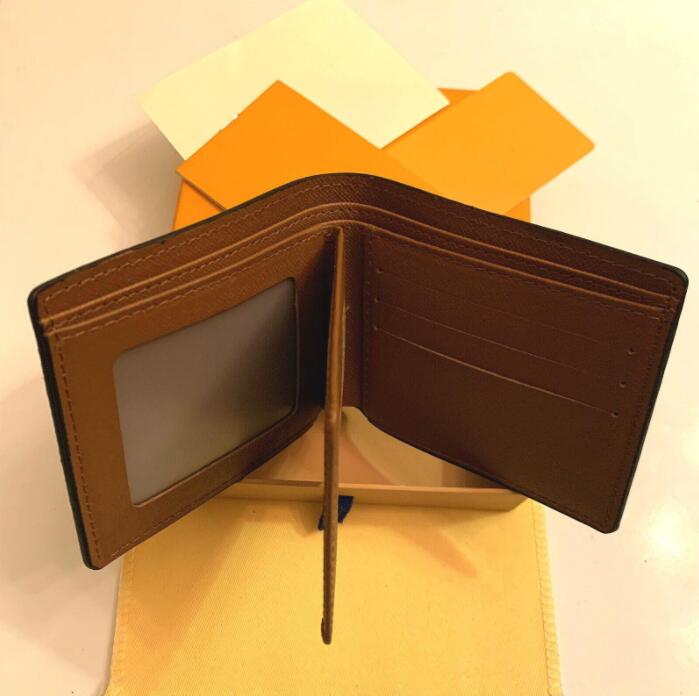 

2021 Newest High Quality Wallet Man Women Short Wallets Purse Classic Letter Plaid Style Card Holders Handbags, C1