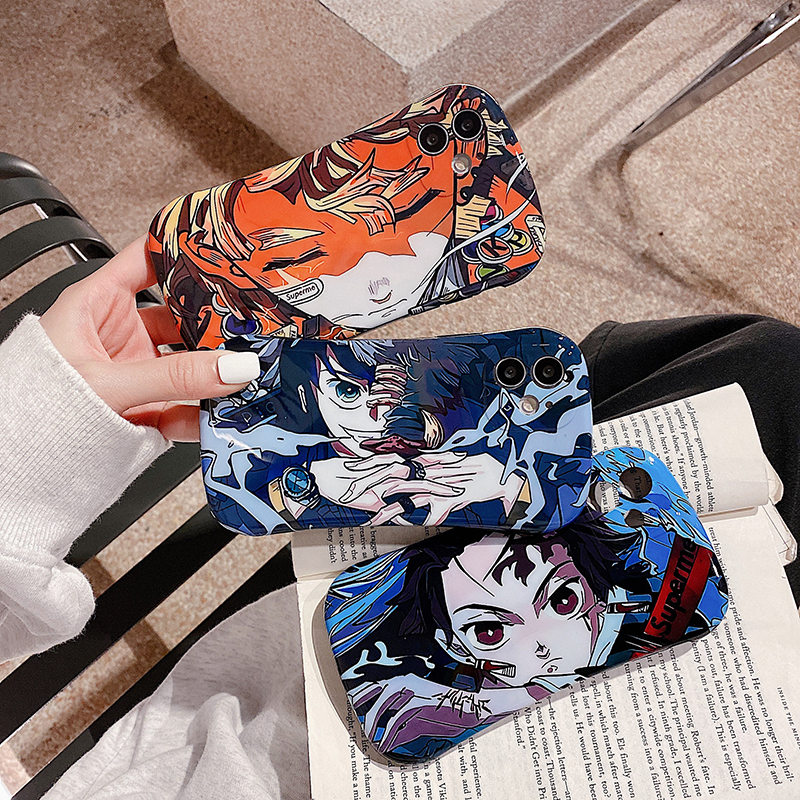 

Thin waisted Demon Slayer phone cases for iPhone 12 11 pro promax X XS Max 7 8 Plus, Please choose colors