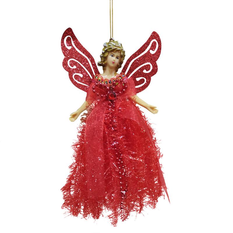 

Christmas Decorations Cute Wing Angel Doll Figurine Dolls Crafts Girls Gift Pendants Home Decor Navidad Ornament