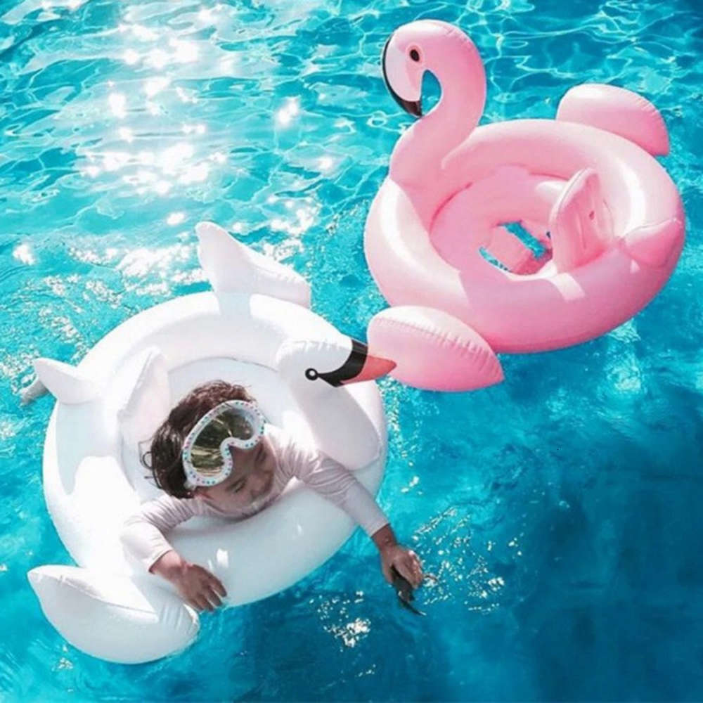 

Swimming ring Rose Flamingo row inflatable floating water children's swimming seat