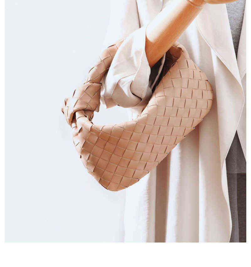

Evening Bags Shoulder 2023 Fashion Woven for Women Luxury Leather Printed Lady Crossbody Hobo Knotted Handle Casual Handbag 220233, Baby blue
