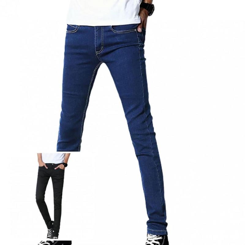 

Men's Jeans Men Zipper Fit Mid Waist Wear-resistant For Dating, Black
