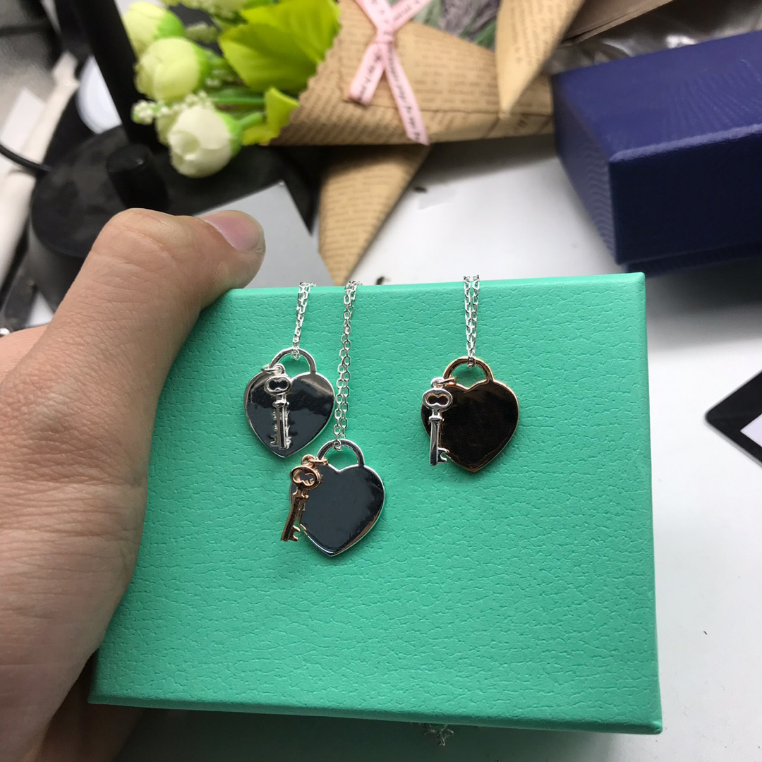 

silver chain Necklace Plated Screw Jewelry Love Clavicle Chain with Rose Gold Platinum Woman Love Gift NRJ