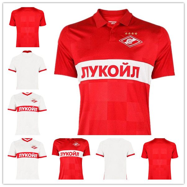 

21 22 Spartak Moscow Soccer Jersey 2021 Home Red PROMES Bakaev Zobnin Schurrle Dzhikiya Shirts Away White Football Uniforms