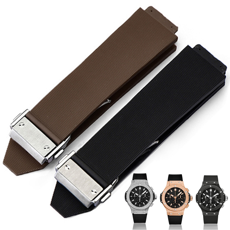 

19mm Band Watch Bracelet For HUBLOT BIG BANG CLASSIC FUSION Folding Buckle Silicone Rubber Strap Accessories Chain