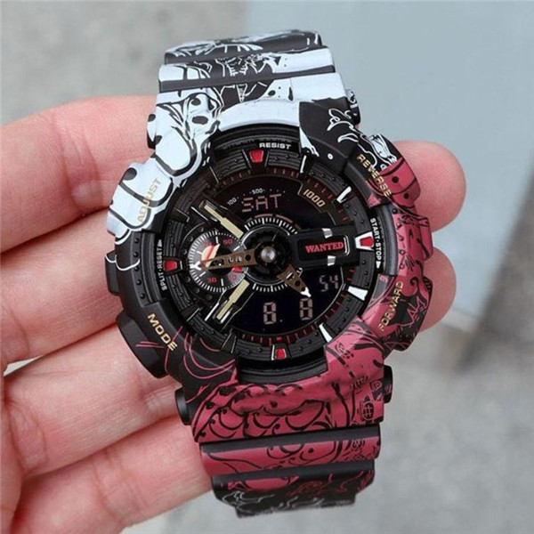 

Men's Quartz Digital Sports 110 Watch LED Dual Display Auto Raise Hand Light World Time High Quality All hands can be operated, Slivery;brown