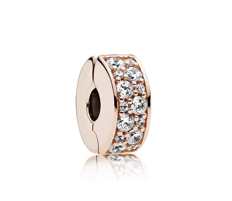 

Fits Pandora Biagi Bracelets 20Pcs Rose Gold Crystal Safety Anti-Drop-Clip Buckle Charm Bead Stopper Beads For Wholesale Diy European Sterling Necklace Jewelry