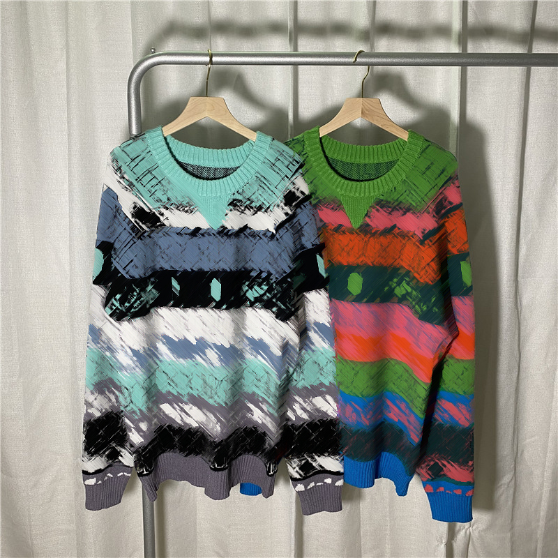 

Fashionable women's and men's sweaters, thick, full of classic letters, high-end design, high-quality, loose-fitting, warm top, 001