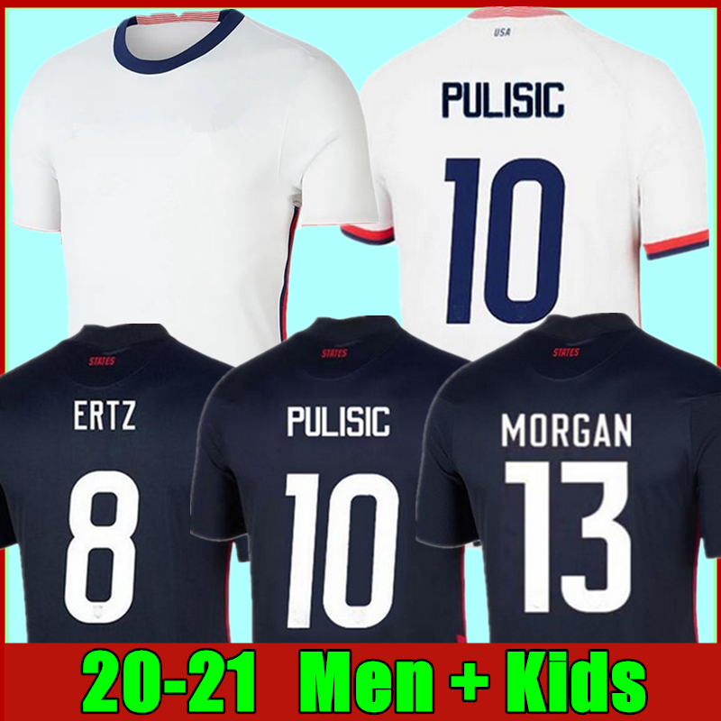 

2021 PULISIC Soccer Jerseys 20 21 DEMPSEY Morgan jersey RAPINOE LLOYD ERTZ men kids kit Football shirts, Black;yellow