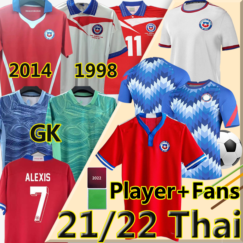 

#11 SALAS 1994 98 Retro chile soccer jerseys 22/23 fans player version ALEXIS VIDAL MEDEL E.VARGAS Copa America football shirt Zamorano Neira Rozental Acuna men kids kit, Zhili 21-22 home