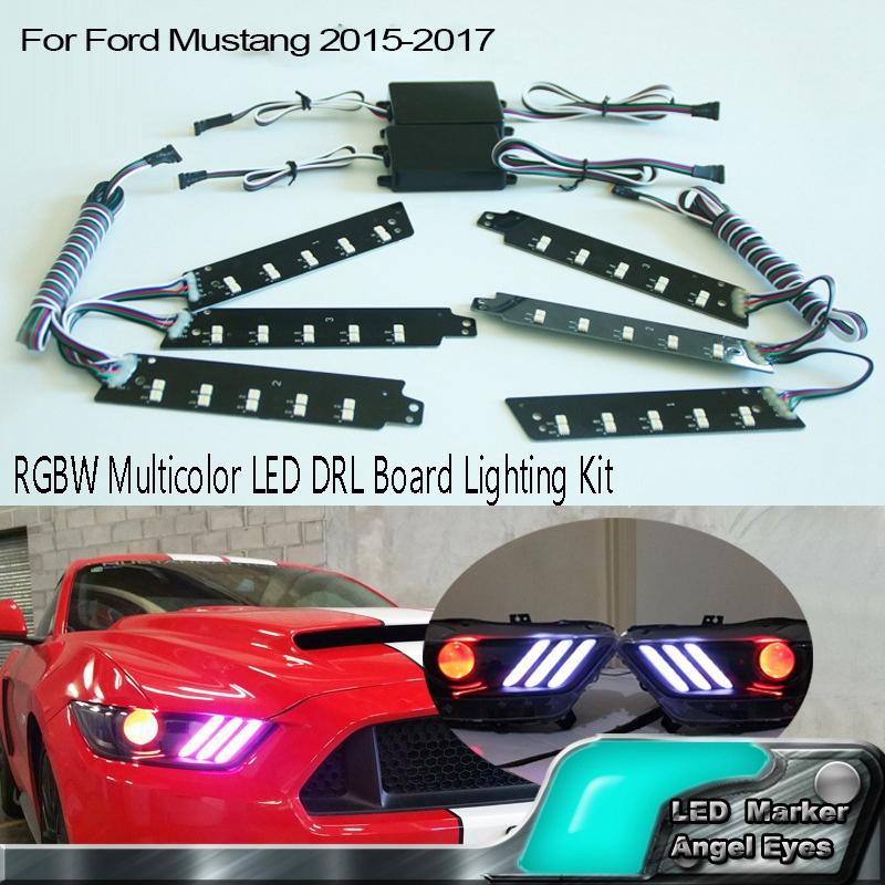 

Emergency Lights 1 Set RGBW Multicolor LED DRL Board Lighting Kit For Mustang 2021-2021 Smartphone Remote Controlled