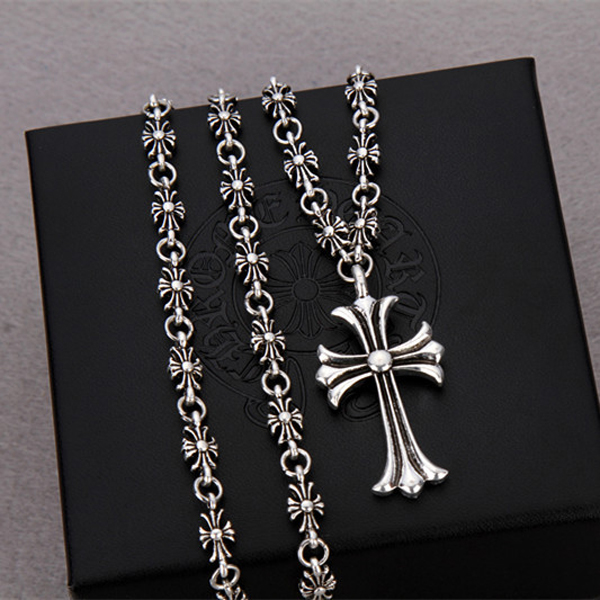 

Vintage Silver Personality Stainless Steel Cross Pendant Necklace Titanium Steels Rock Retro Punk Style Necklaces Fashion Party Jewelry Accessories