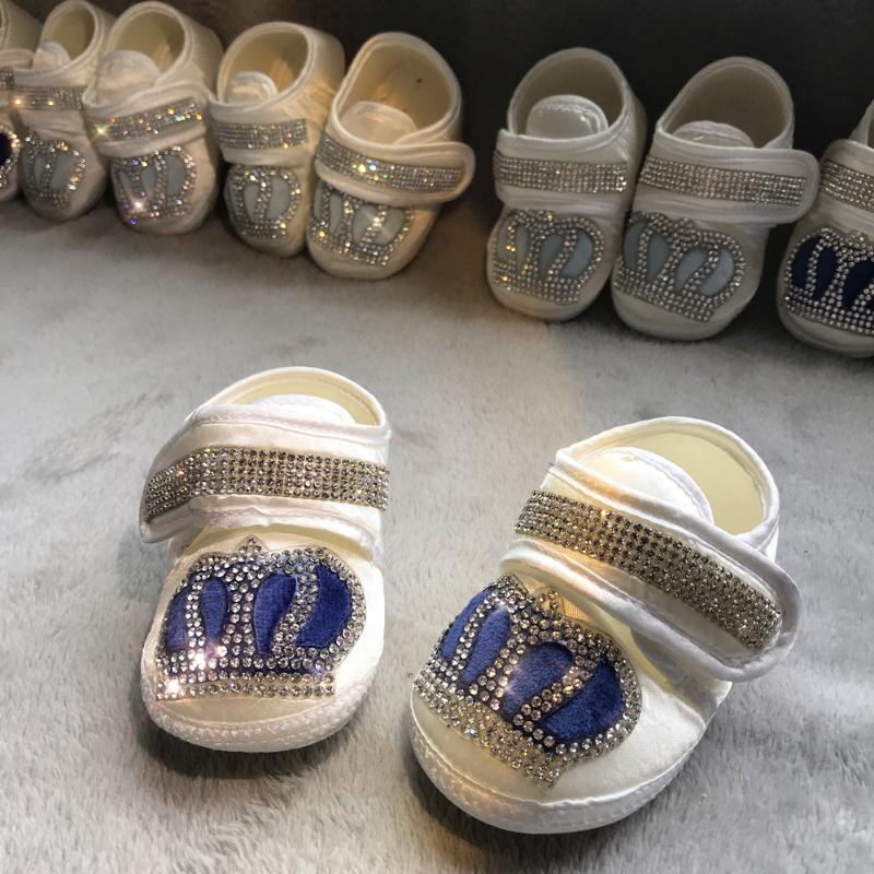 

First Walkers Dollbling Born Welcome Baby Infant Shoes Pregnant Pography Prince Boy Angel Wing Crown Jewerly Outfit