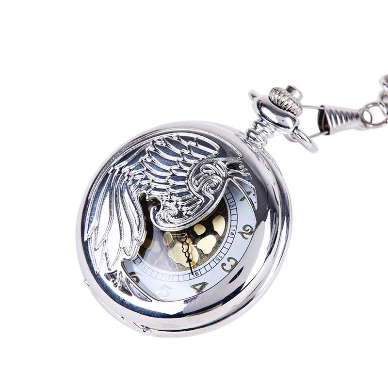 

Pocket Watches Hollow Out Quartz Fashion Men Necklace Chain Women Silver Pendant Gifts For Lady
