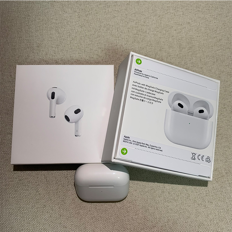 

AirPods 3 3rd generation Wirless Earphones Metal closure connector Rename GPS Wireless Charging Bluetooth Headphones with In-Ear Detection, Valid serial number