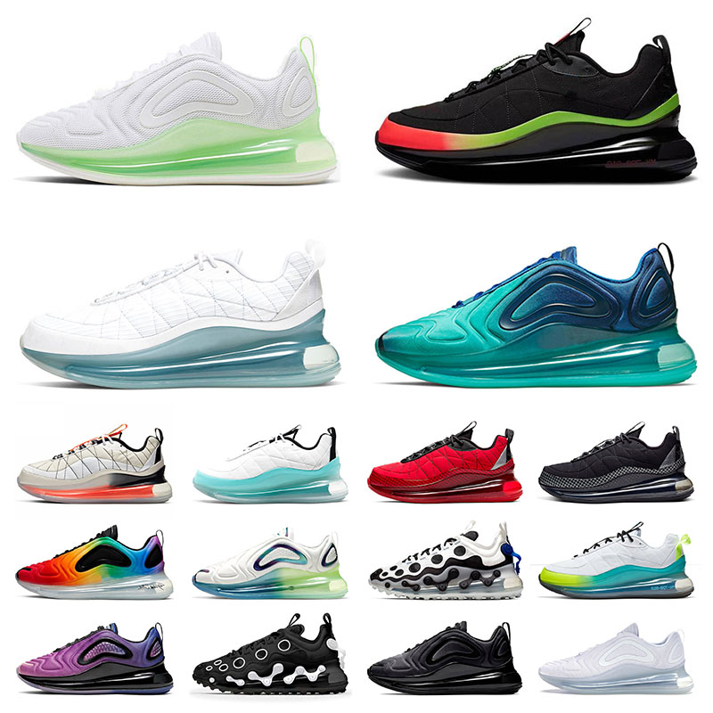 

720s Authentic Ourdoor 720-818 Running Shoes Triple White All Black Bubble Pack Sea Forest Aqua Powder Volt Green Classic Sports Sneakers Tr, White;red