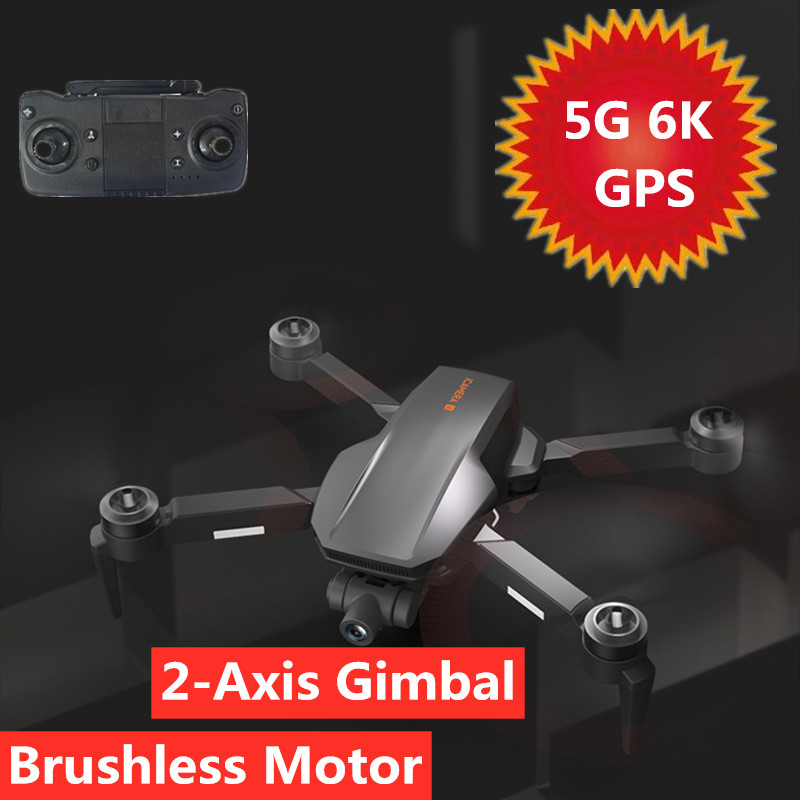 

Professional Drone gps 2-Axis Gimbal Self Stabilization Camera GPS Follow me Brushless Motor RC Quadcopter 5G GPS Aricraft Toys, 4k black 1battery
