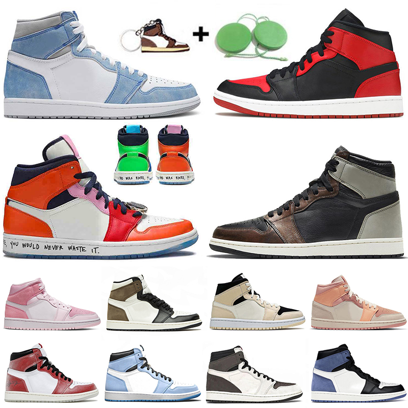 

2021 Top Quality Jumpman 1s 1 Mens Womens Basketball Shoes High OG Hyper Royal Shadow 2.0 Fearless Digital Pink Chicago Trainers Sports Sneakers Size 36-46, #2 se white multicolor