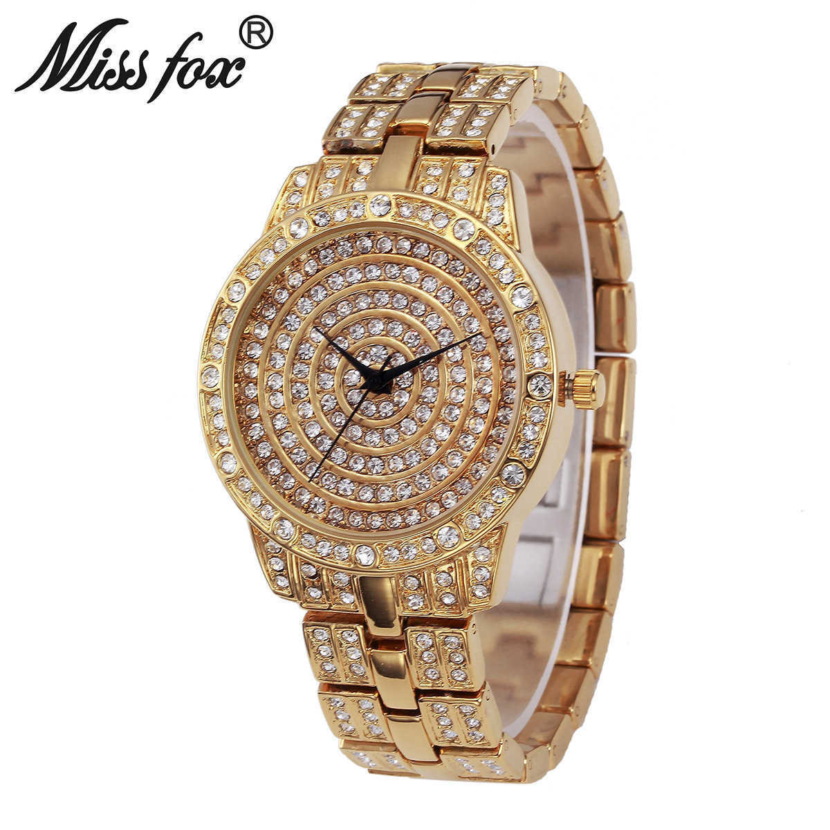 

Miss Fox Malishi fashion diamond inlaid leisure quartz watch women's Watch, Gold