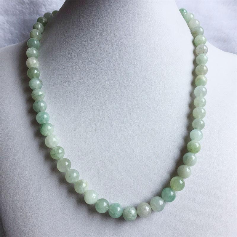 

Chains 35/40/45/50/55CM 6/8/10MM Africa Emerald Necklace Green Natural Stone Jewelry Elegant Exquisite Bead Chain Choker Collier