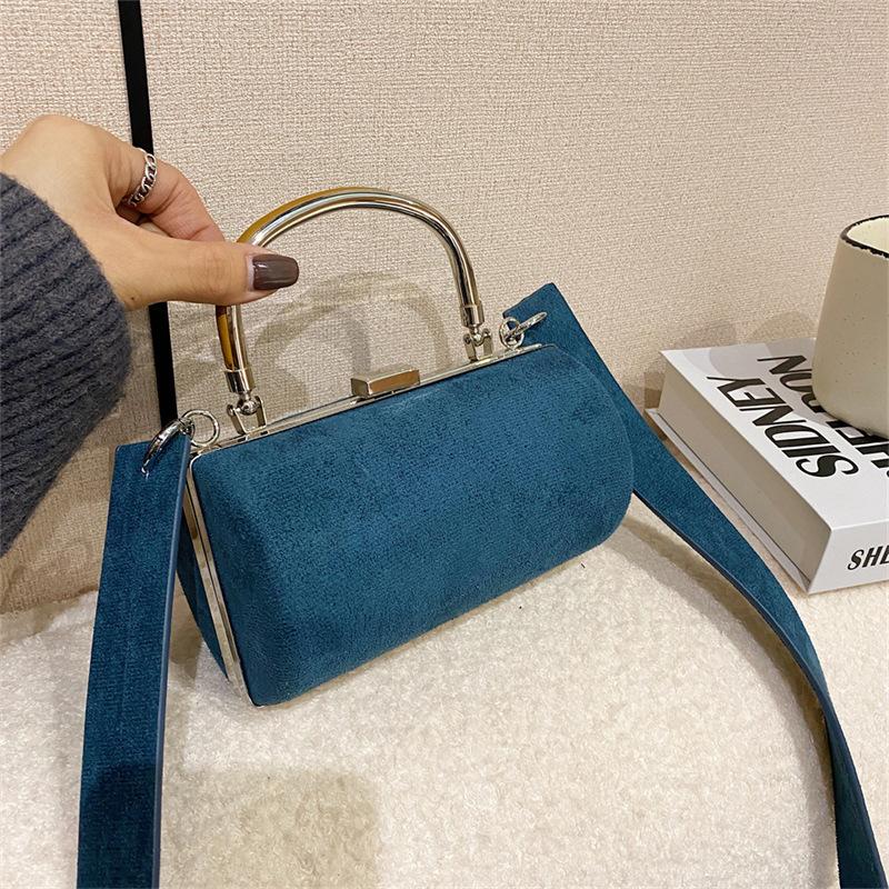 

Evening Bags Retro Cylindrical Box Women Handbags Designer Shoulder Crossbody Luxury Pu Leather Lady Clutch Bag Female Purse, Black