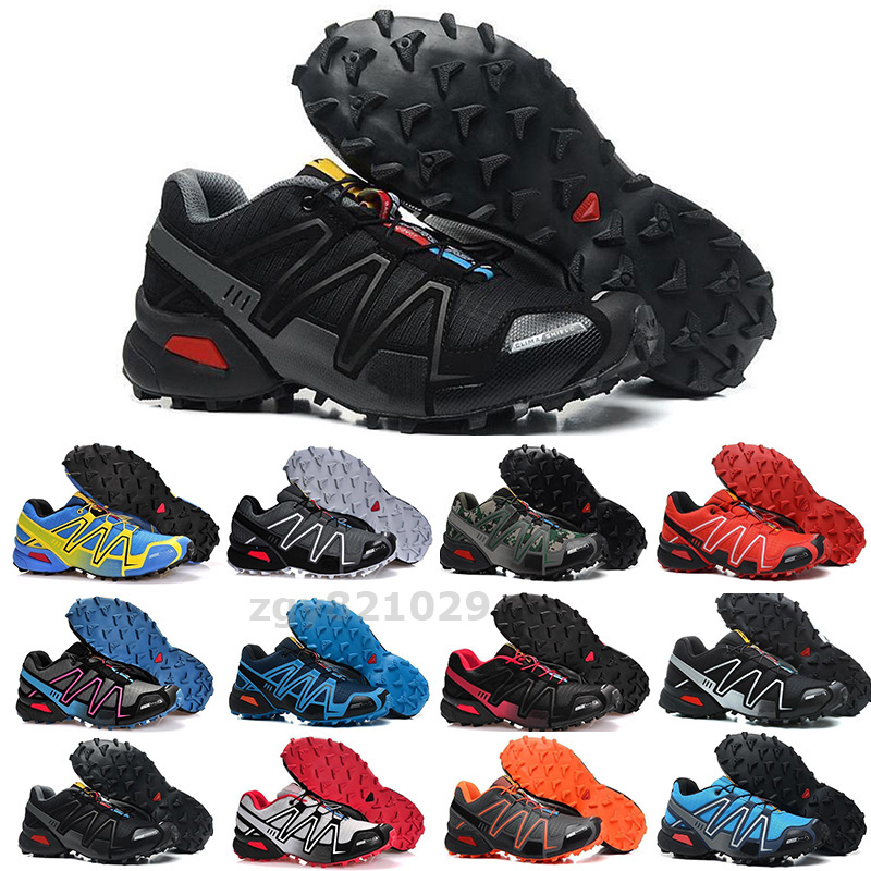 

2021 Newest Zapatillas Speedcross 3 4 Running Shoes Walking Outdoor Speed cross Sport Sneakers iii Athletic Hiking Jogging Size 40-46 we02, Color 1